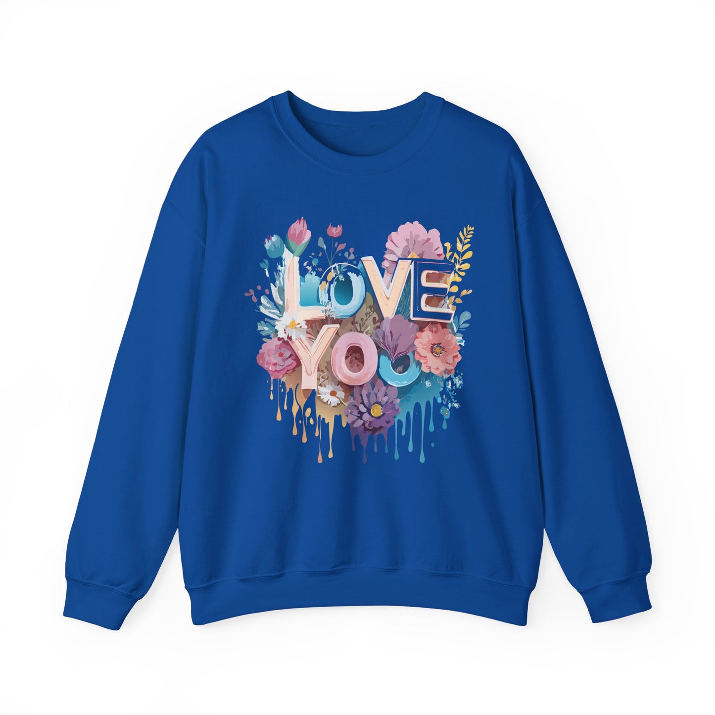 Floral Love Sweatshirt, Valentine's Day Sweatshirt, Love Flower Sweatshirt