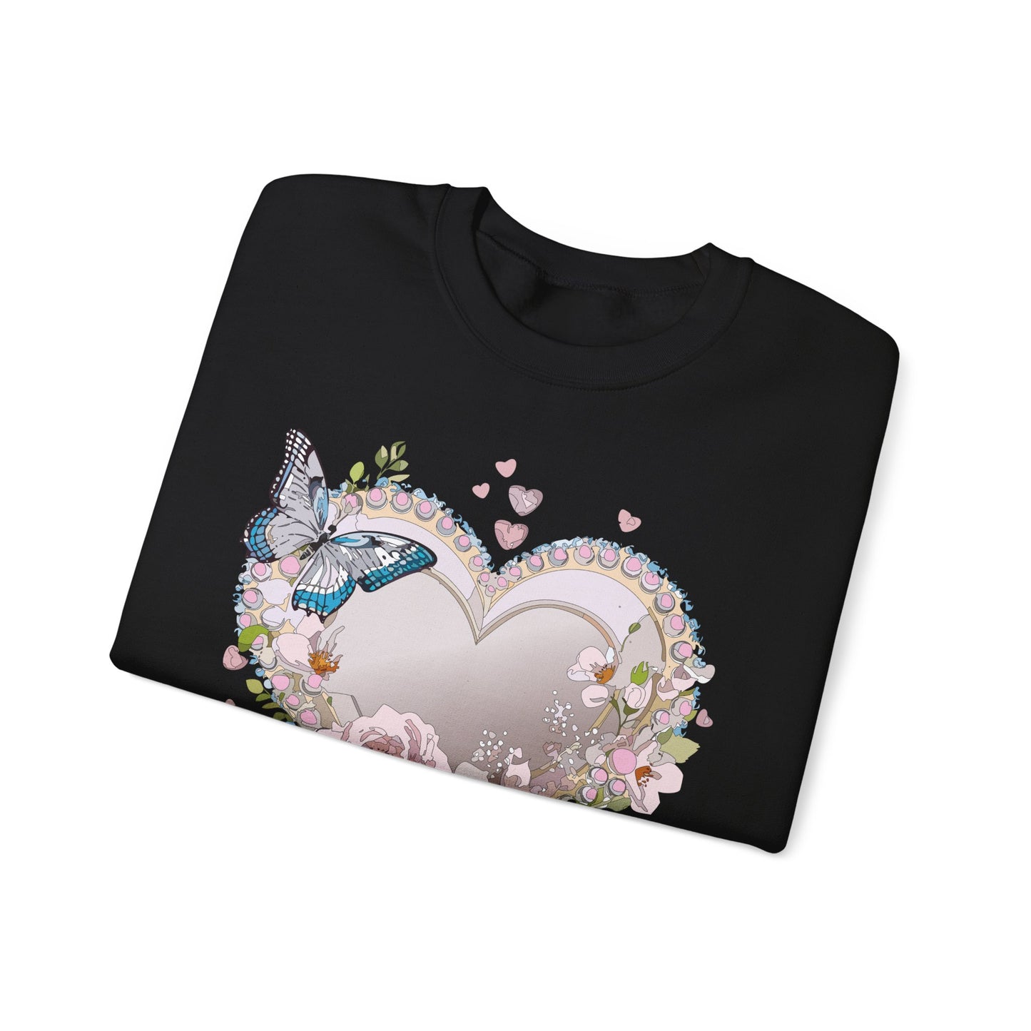Floral Heart Sweatshirt, Floral Love Sweatshirt, Valentine's Day Sweatshirt, Heart Floral Sweatshirt