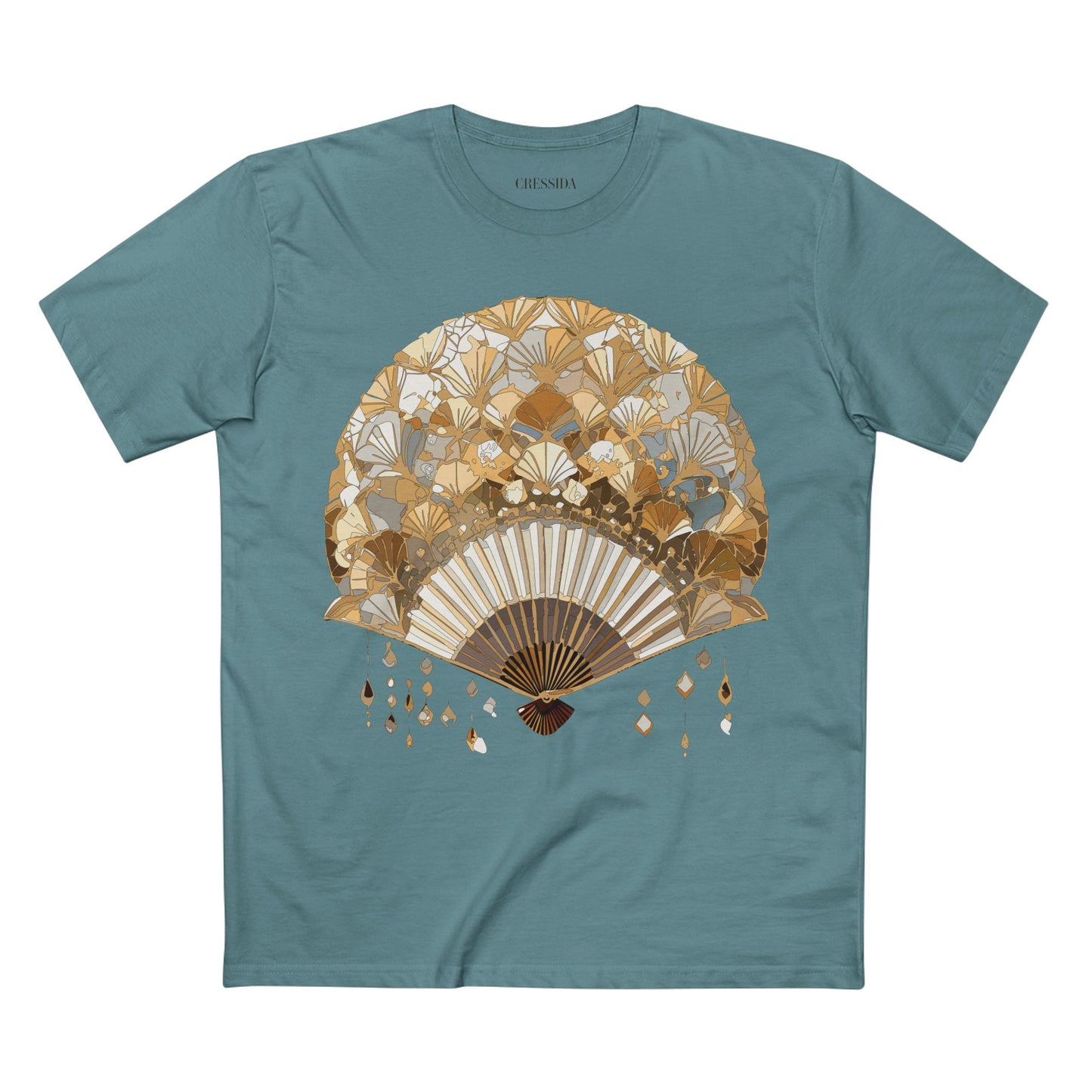 Fan shirt, Shirt with Fan, Tee Shirt with Antique Fan