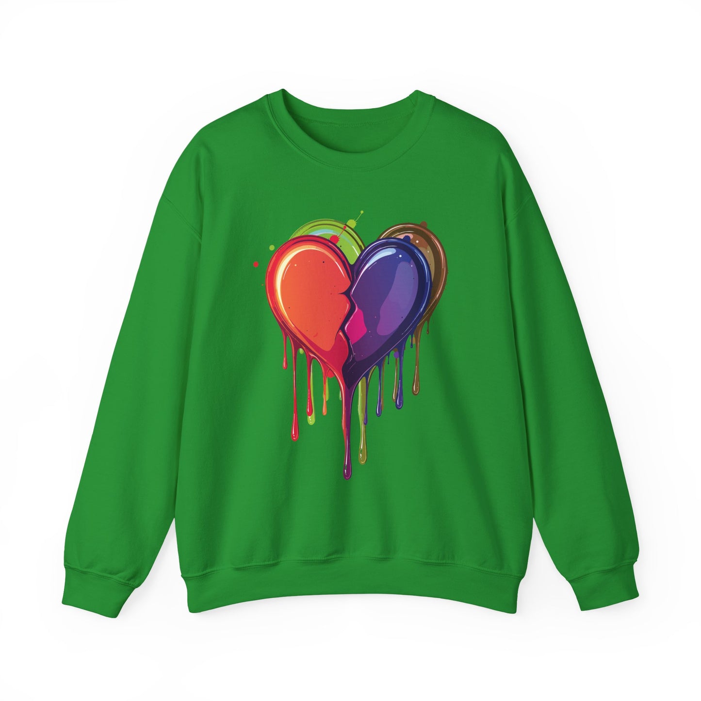 Double Bleeding Heart Sweatshirt, Big Heart Sweatshirt, Love Sweatshirt, Valentine's Day Sweatshirt, Heart Sweatshirt 119
