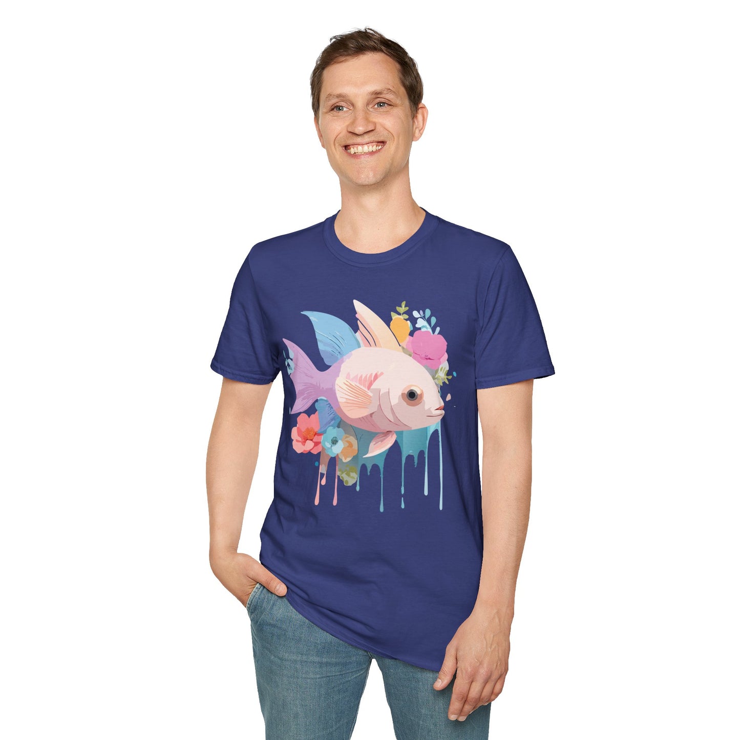 Fish Art Design Shirt, T Shirt with Fish, Graphic Shirt, Tee Shirt with Graphic Design, Shirt with Fish Graphic Art