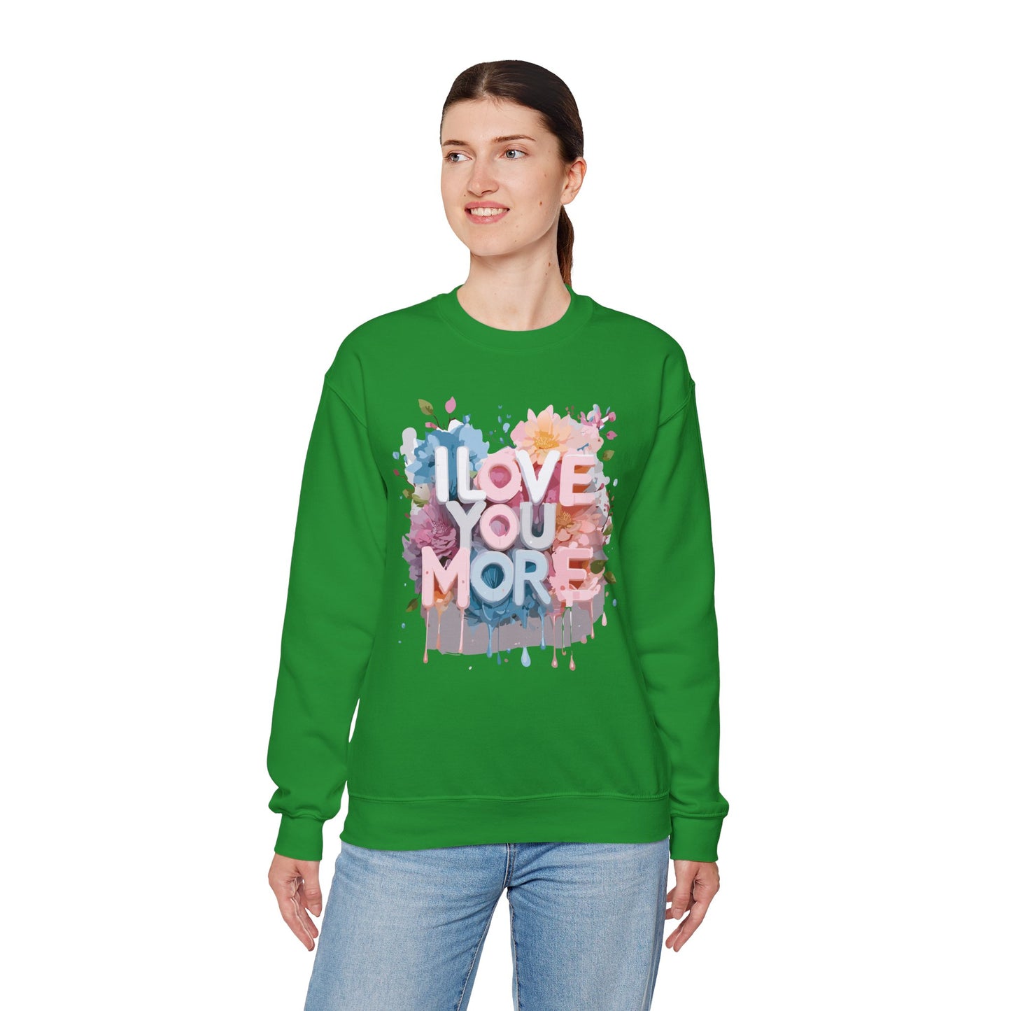 Floral Love Sweatshirt, Valentine's Day Sweatshirt, Love Flower Sweatshirt