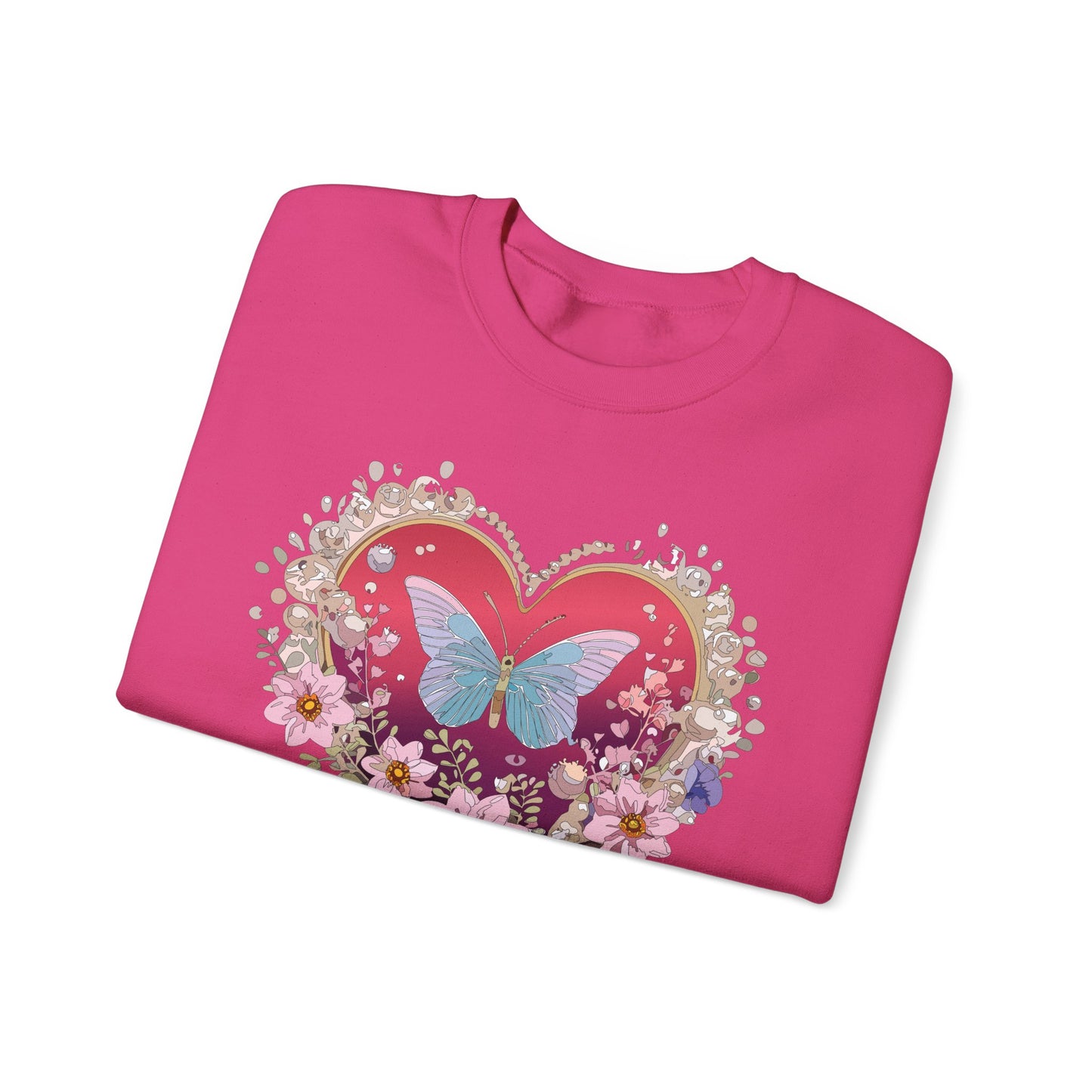 Floral Heart Sweatshirt, Floral Love Sweatshirt, Valentine's Day Sweatshirt, Heart Floral Sweatshirt