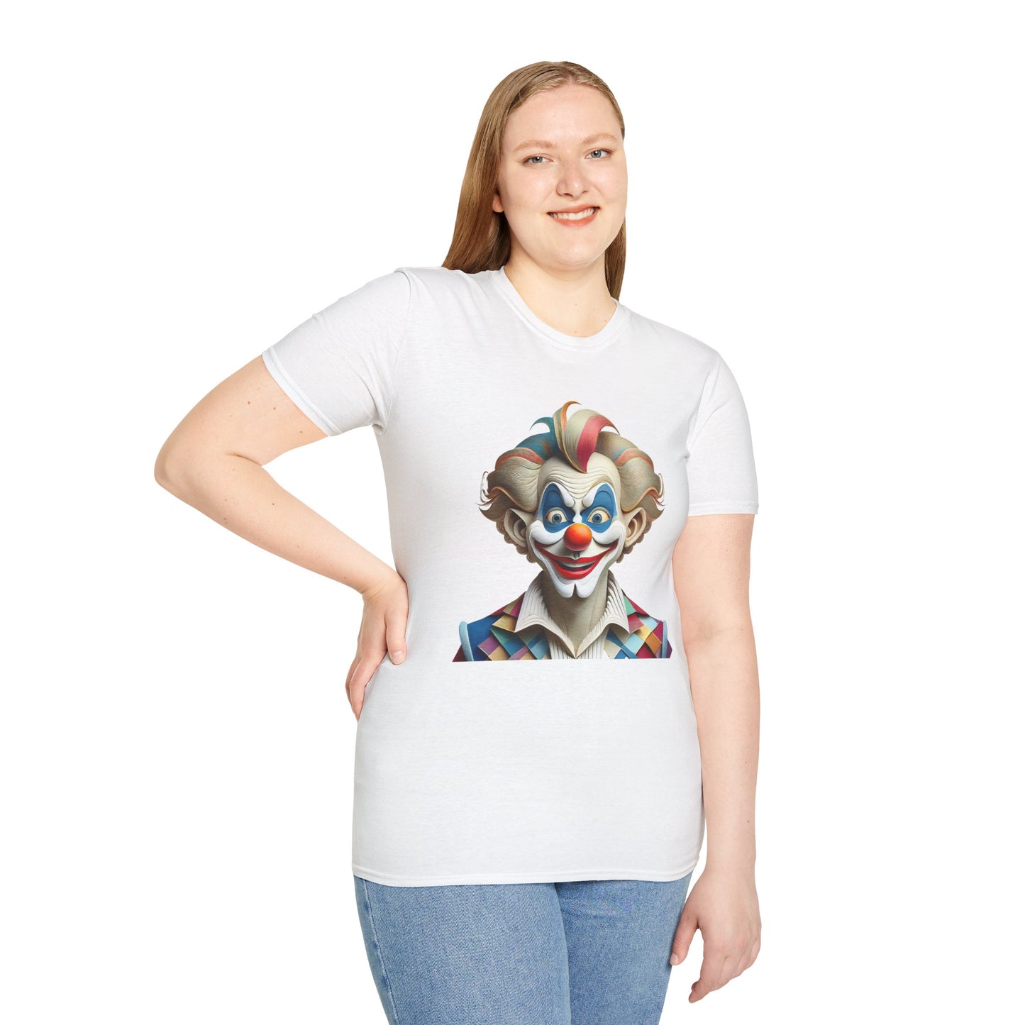 Clown Shirt, T Shirt with Clown, Funny Man Shirt, Tee Shirt with Funny Man, Circus Shirt, Shirt with Circus, Scary Man Shirt, Shirt with Scary Man