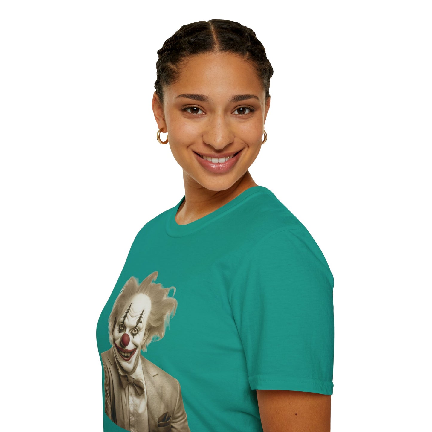 Clown Shirt, T Shirt with Clown, Funny Man Shirt, Tee Shirt with Funny Man, Circus Shirt, Shirt with Circus, Scary Man Shirt, Shirt with Scary Man