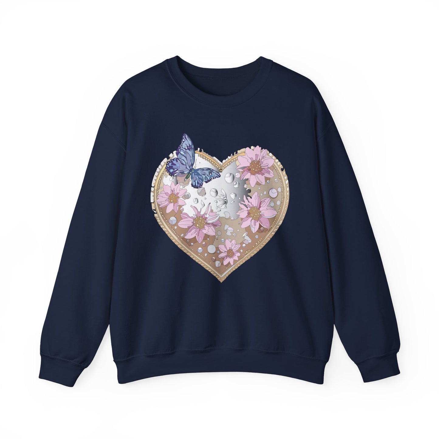 Floral Heart Sweatshirt, Floral Love Sweatshirt, Valentine's Day Sweatshirt, Heart Floral Sweatshirt