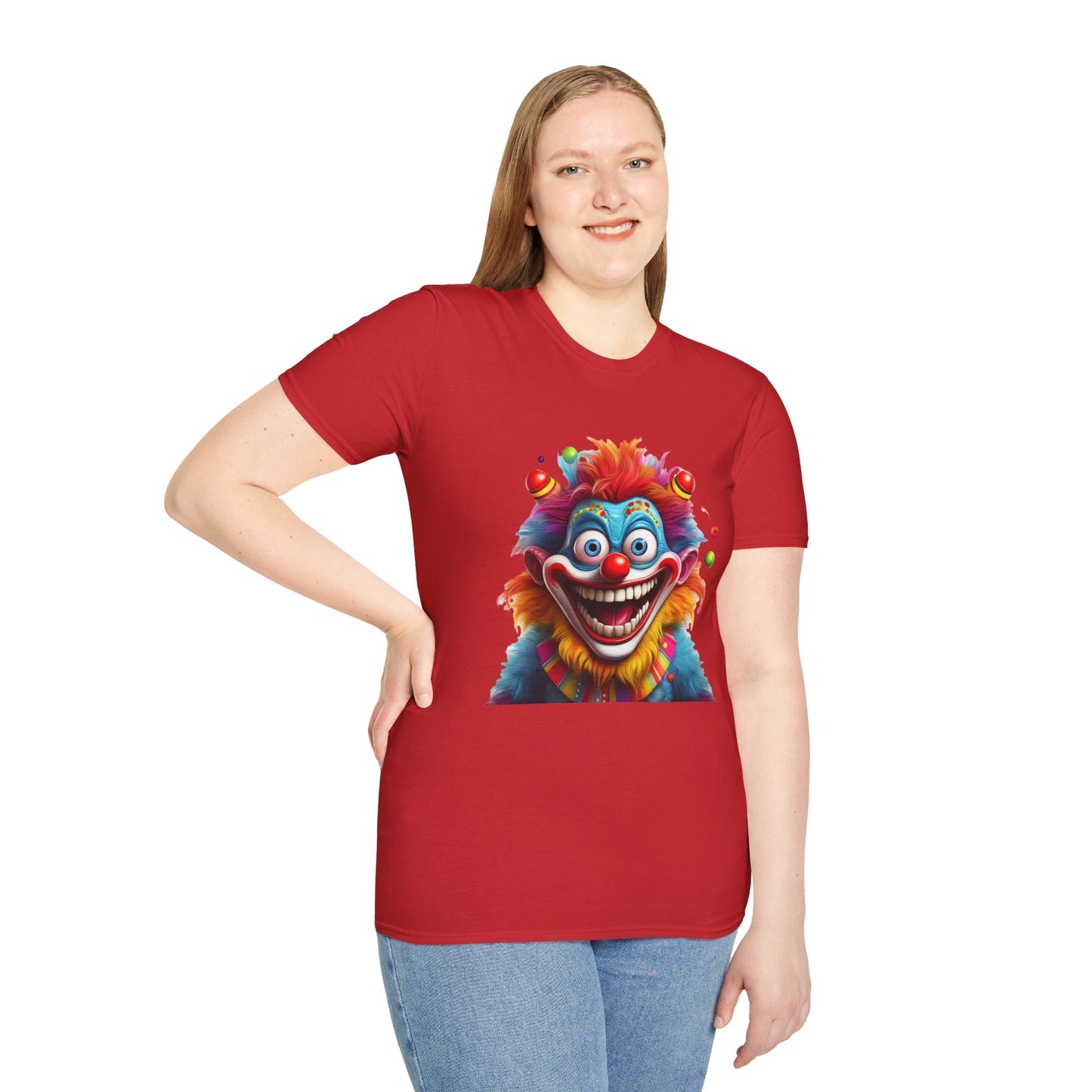 Clown Shirt, T Shirt with Clown, Funny Man Shirt, Tee Shirt with Funny Man, Circus Shirt, Shirt with Circus, Scary Man Shirt, Shirt with Scary Man