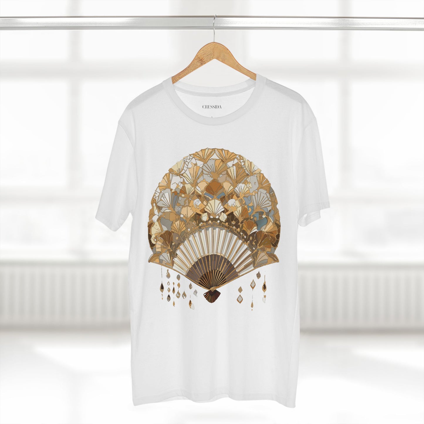 Fan shirt, Shirt with Fan, Tee Shirt with Antique Fan