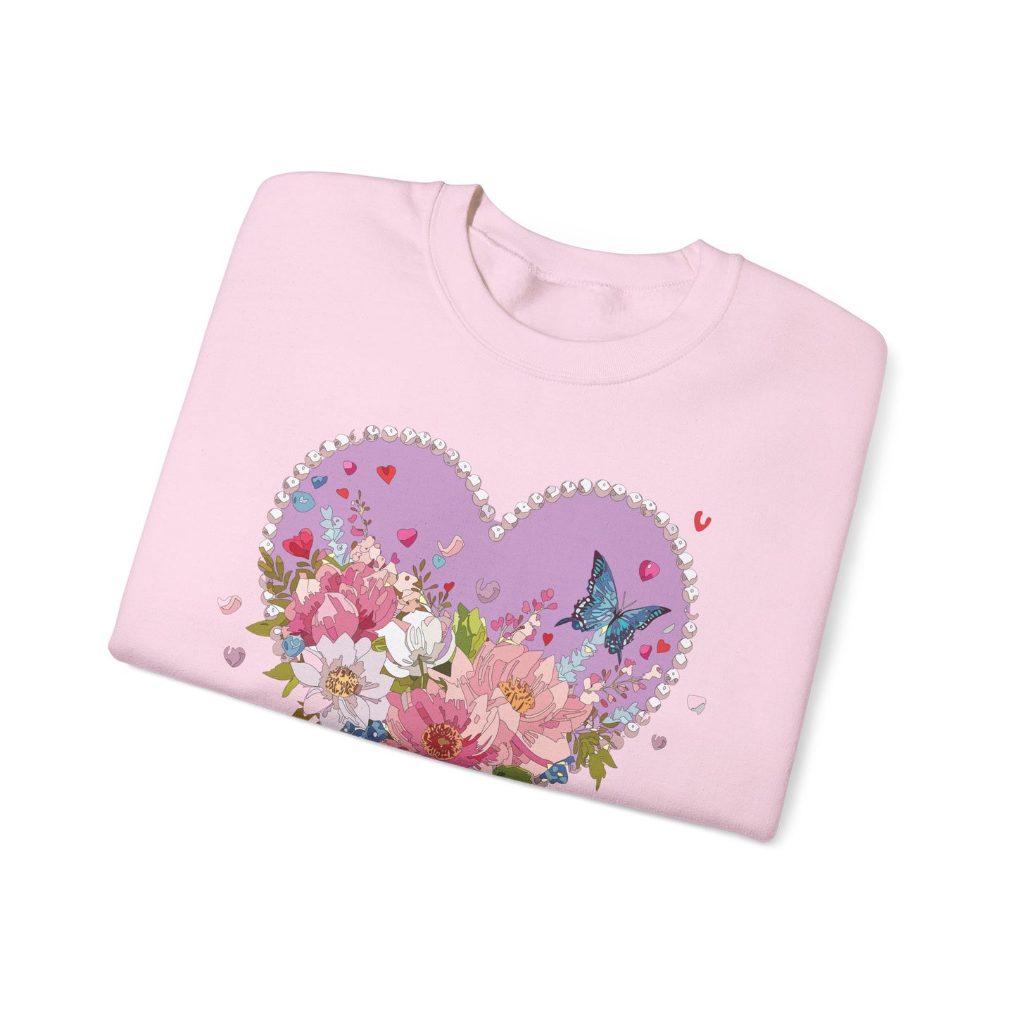 Floral Heart Sweatshirt, Floral Love Sweatshirt, Valentine's Day Sweatshirt, Heart Floral Sweatshirt