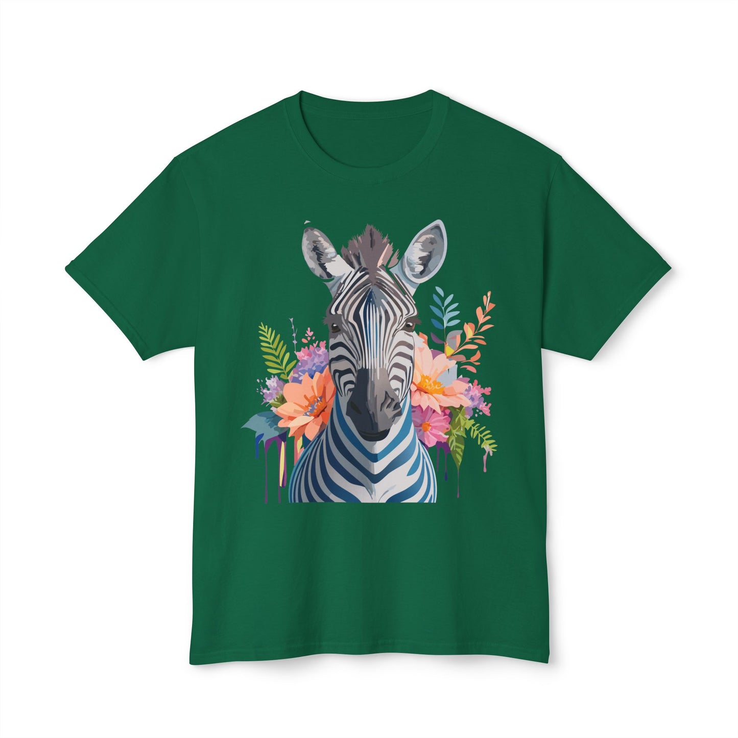 Zebra T-Shirt, Vintage Zebra Tee, Floral Tees, Zebra Art Design Shirt, Tee Shirt with Zebra 5