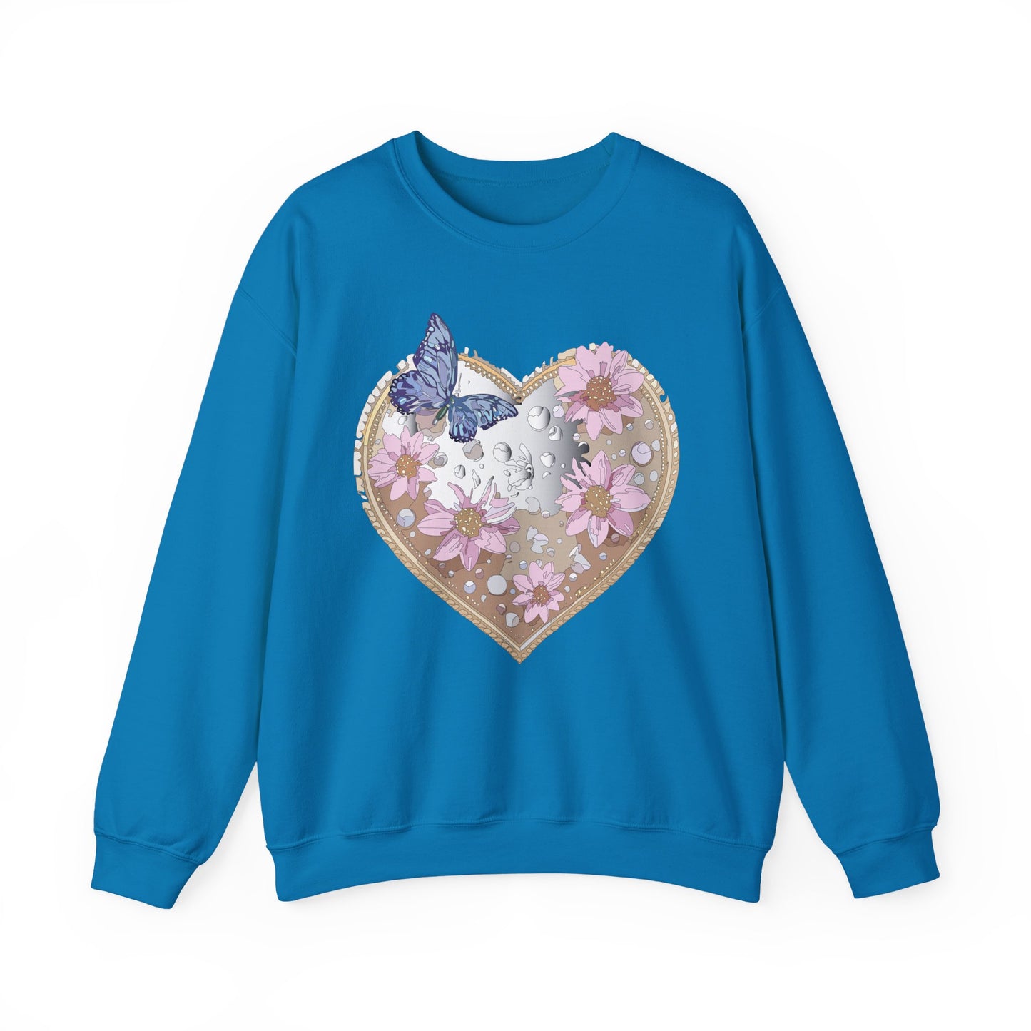 Floral Heart Sweatshirt, Floral Love Sweatshirt, Valentine's Day Sweatshirt, Heart Floral Sweatshirt