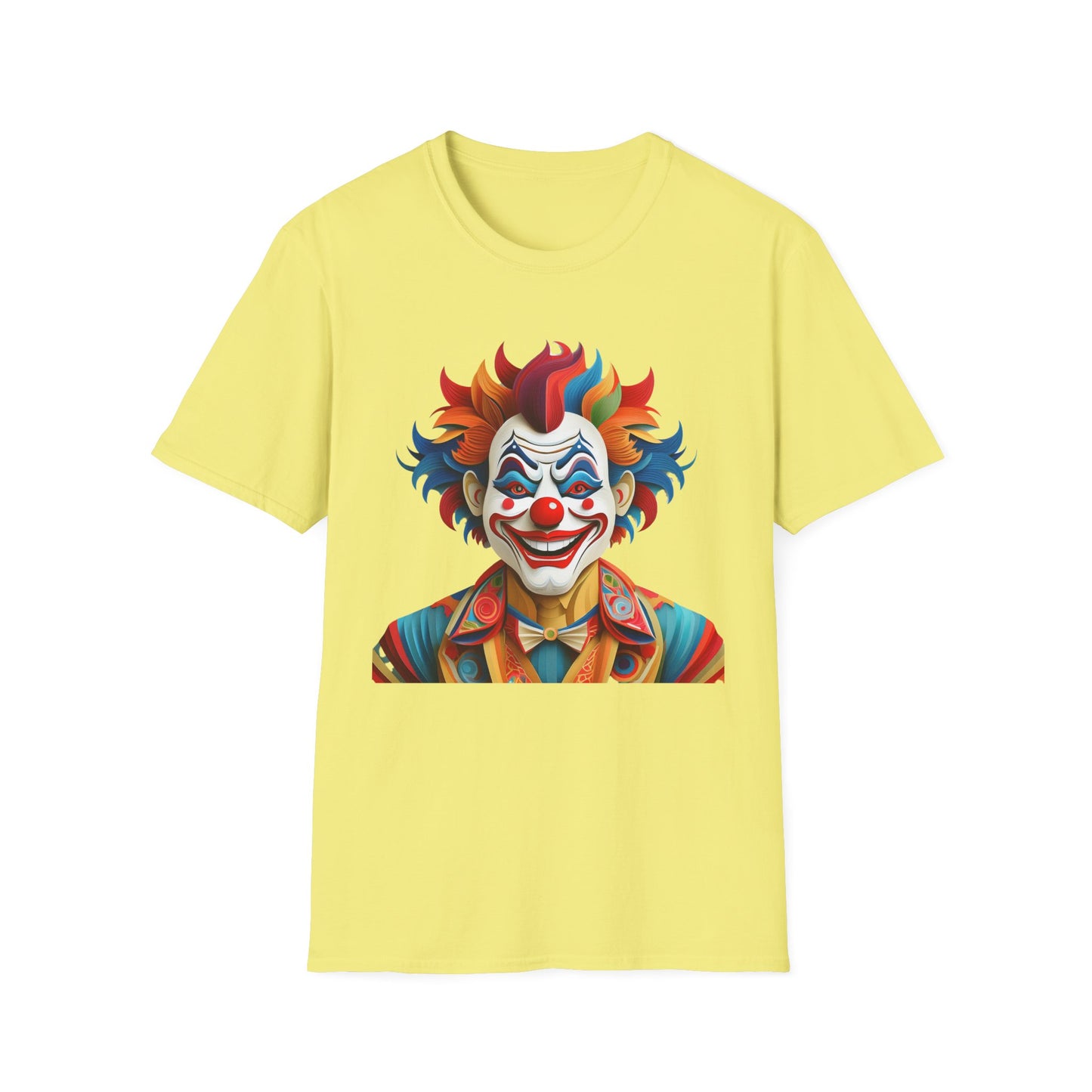 Clown Shirt, T Shirt with Clown, Funny Man Shirt, Tee Shirt with Funny Man, Circus Shirt, Shirt with Circus, Scary Man Shirt, Shirt with Scary Man