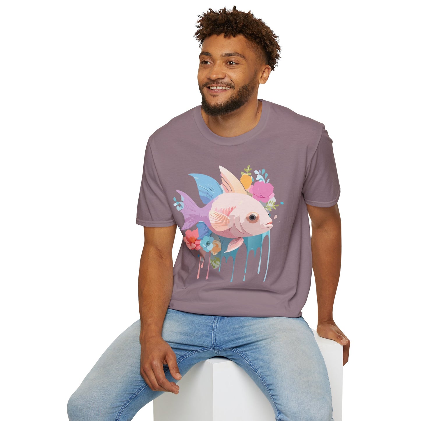 Fish Art Design Shirt, T Shirt with Fish, Graphic Shirt, Tee Shirt with Graphic Design, Shirt with Fish Graphic Art