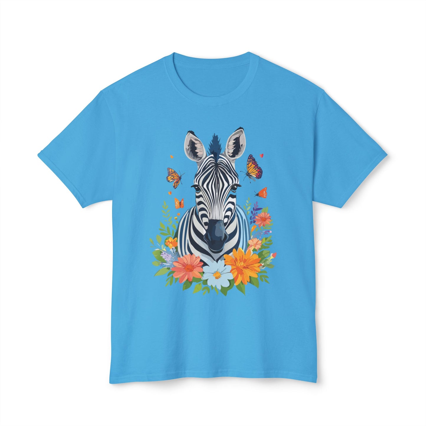 Zebra T-Shirt, Vintage Zebra Tee, Floral Tees, Zebra Art Design Shirt, Tee Shirt with Zebra 8