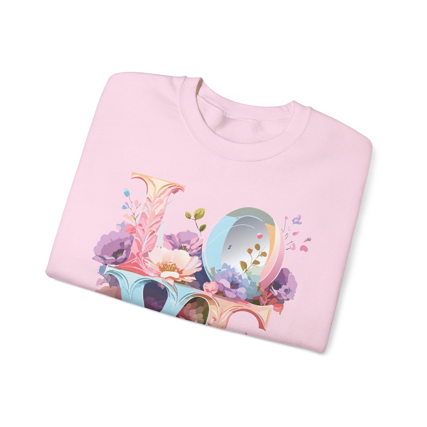 Floral Love Sweatshirt, Valentine's Day Sweatshirt, Love Flower Sweatshirt