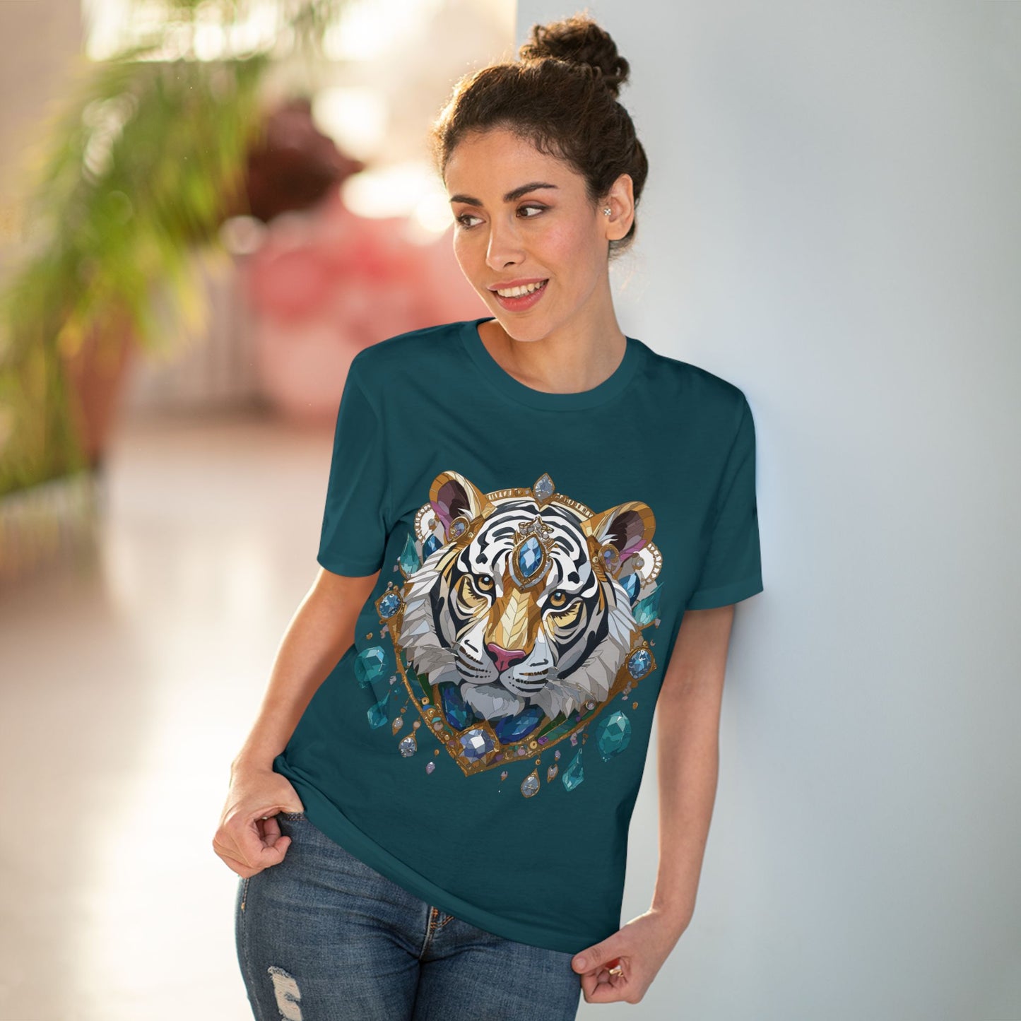 Organic T-shirt with Animals - Tiger