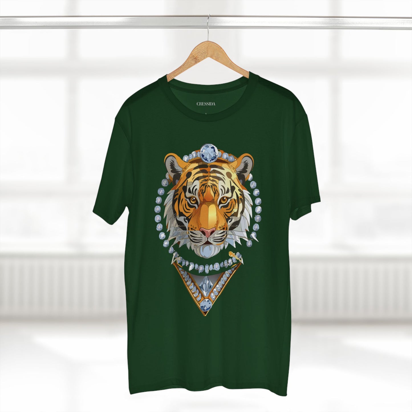 Unisex Premium Cotton Tee Shirt Featuring Antique Animal Medallion Art