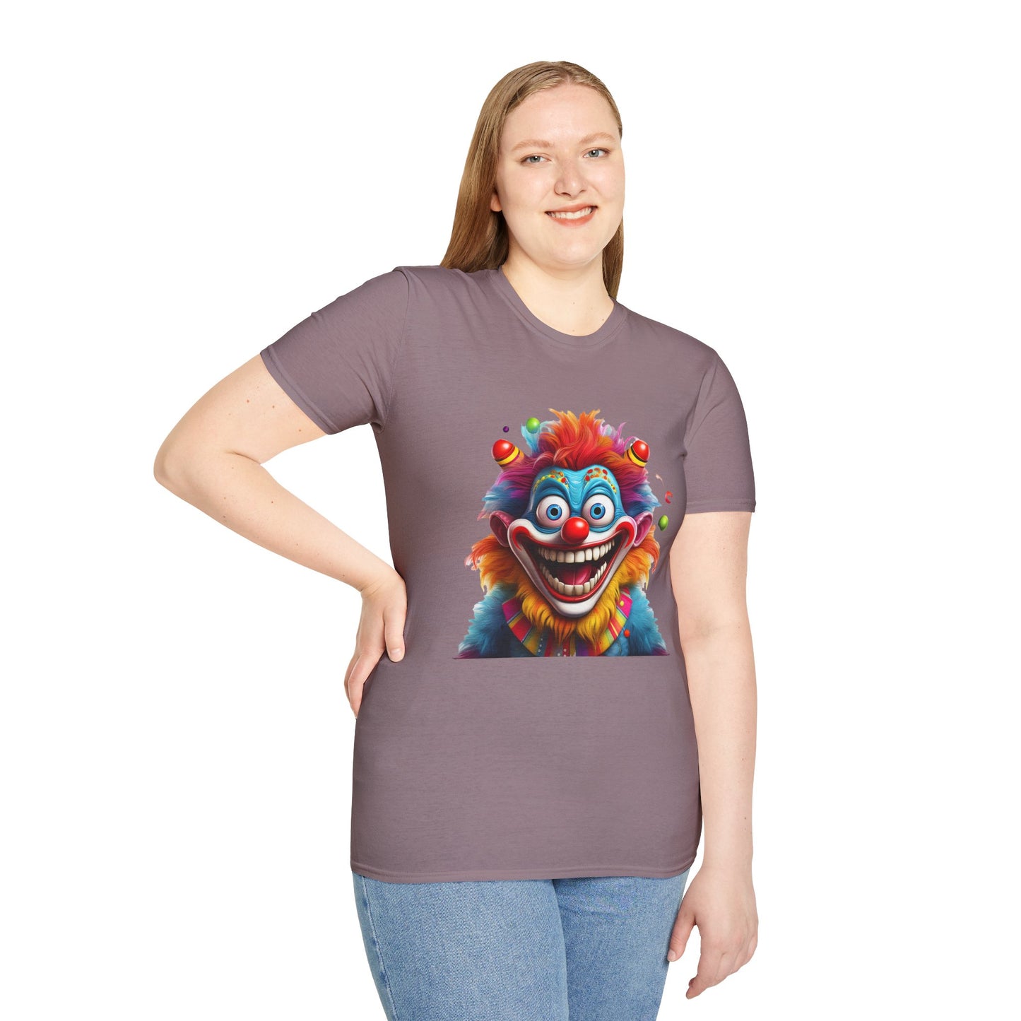 Clown Shirt, T Shirt with Clown, Funny Man Shirt, Tee Shirt with Funny Man, Circus Shirt, Shirt with Circus, Scary Man Shirt, Shirt with Scary Man