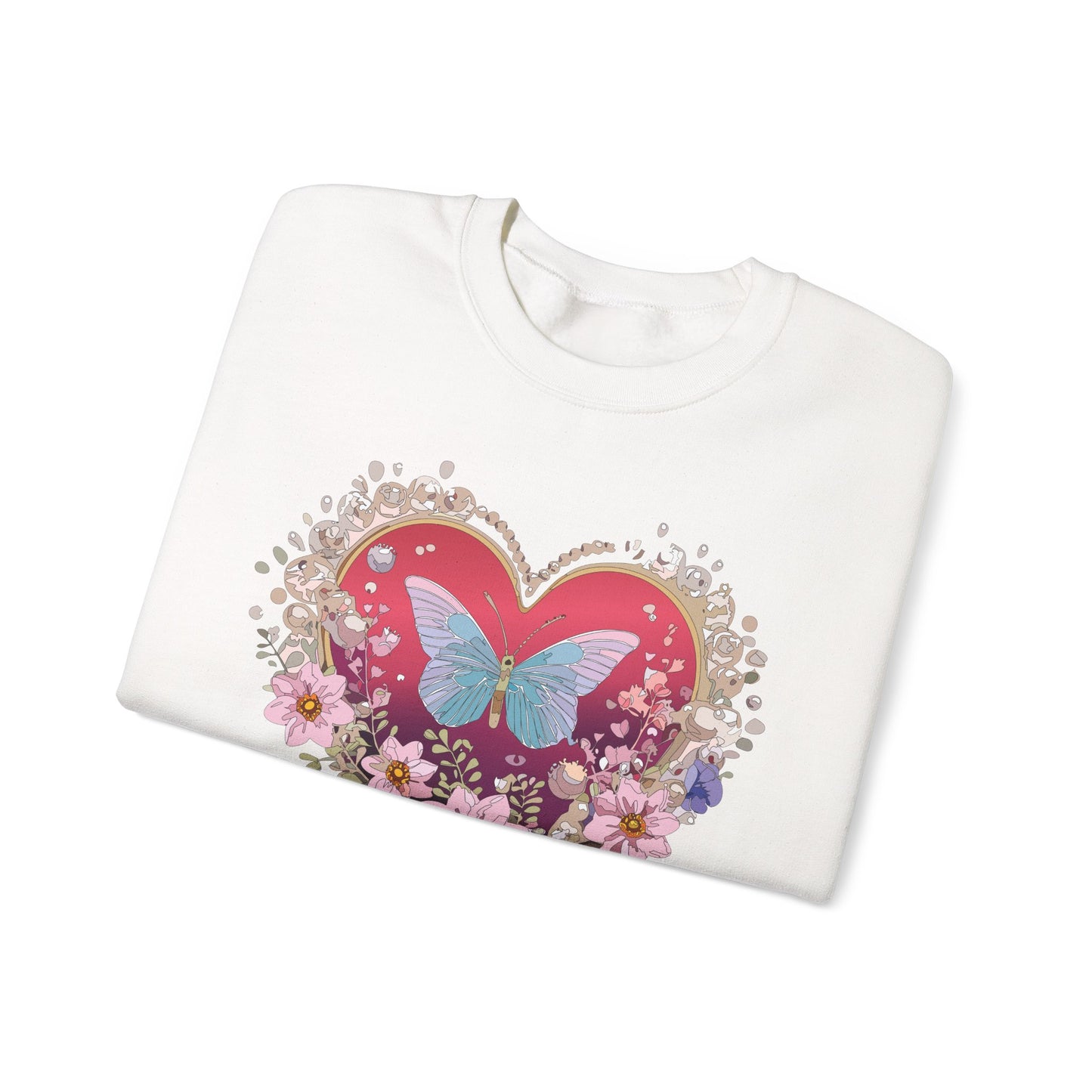 Floral Heart Sweatshirt, Floral Love Sweatshirt, Valentine's Day Sweatshirt, Heart Floral Sweatshirt