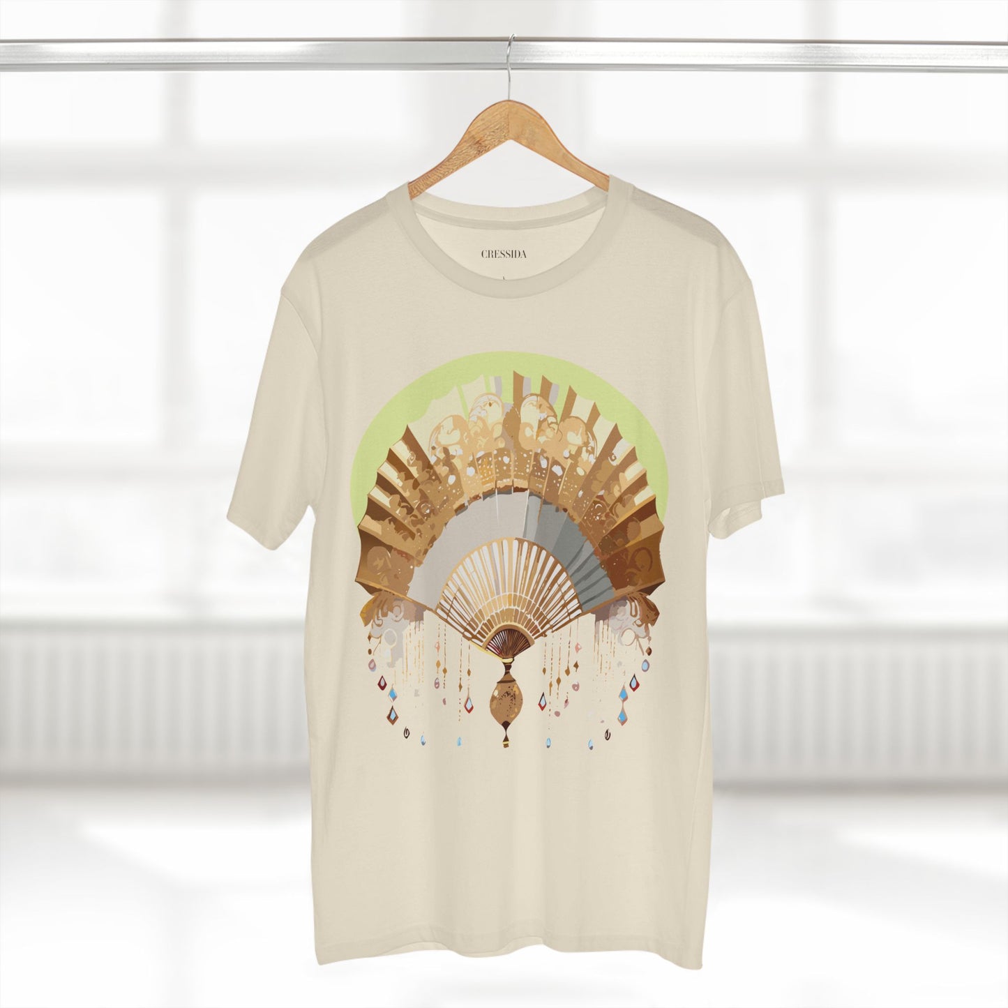 Fan shirt, Shirt with Fan, Tee Shirt with Antique Fan