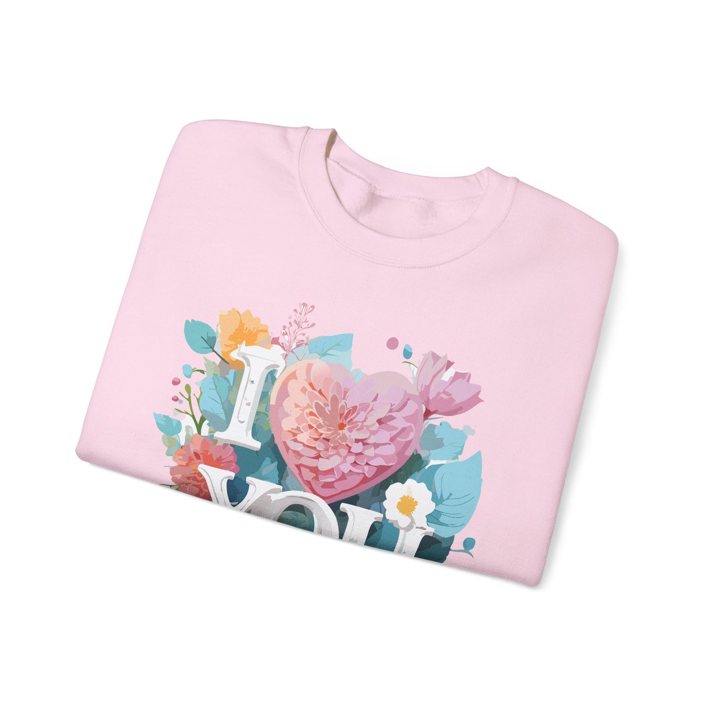 Floral Love Sweatshirt, Valentine's Day Sweatshirt, Love Flower Sweatshirt