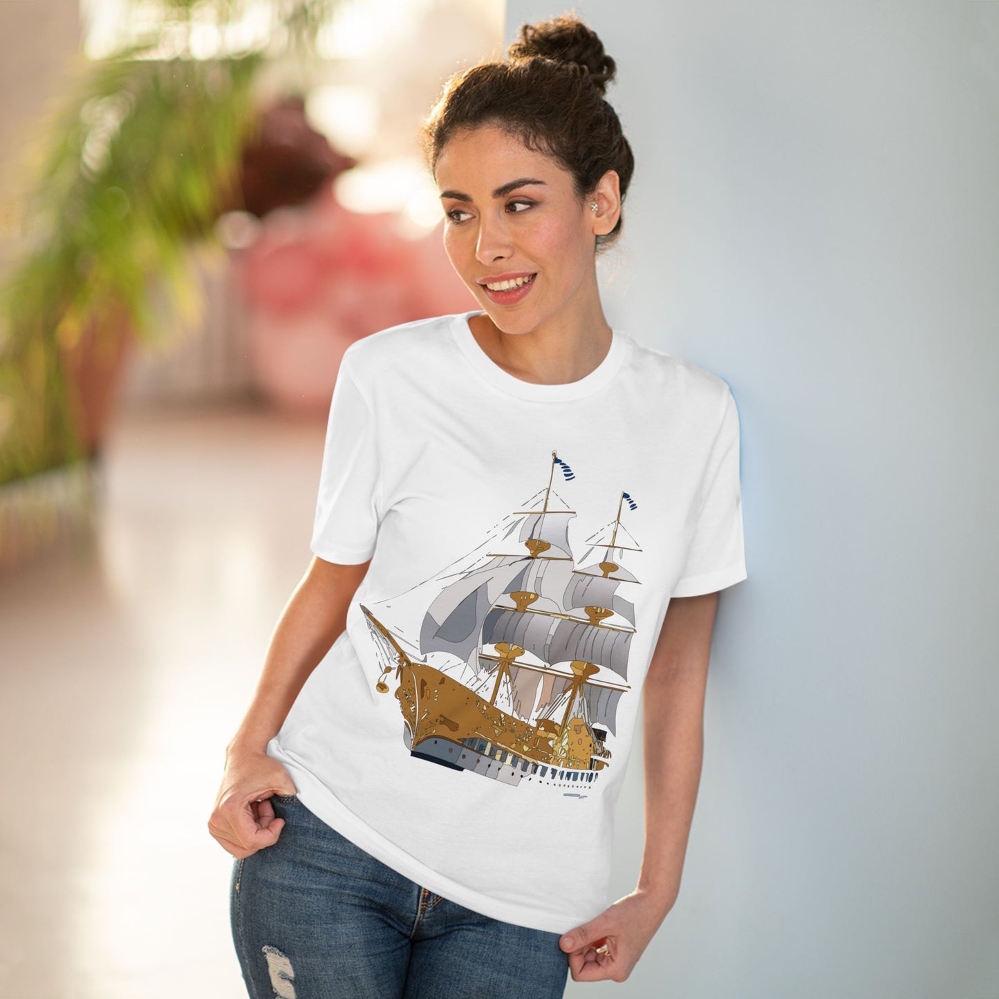 Organic T-shirt with Ship