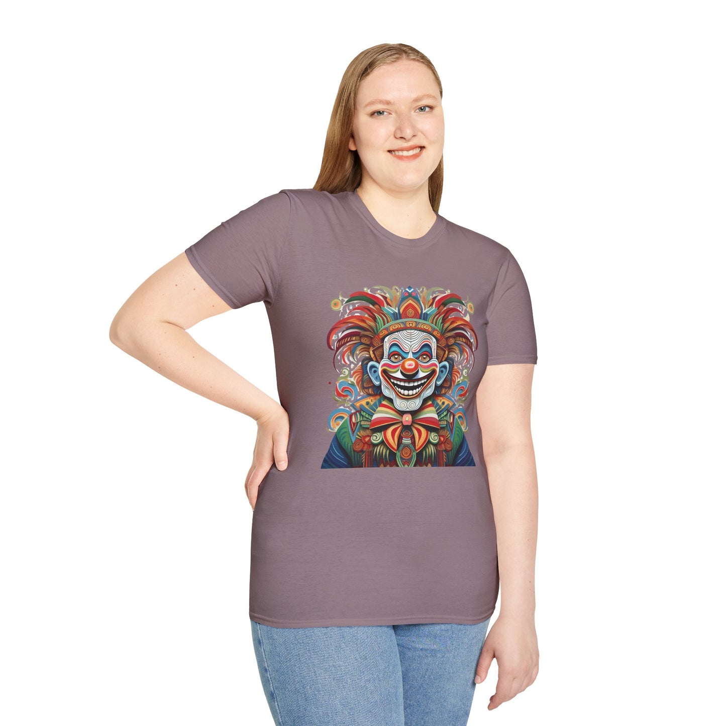 Clown Shirt, T Shirt with Clown, Funny Man Shirt, Tee Shirt with Funny Man, Circus Shirt, Shirt with Circus, Scary Man Shirt, Shirt with Scary Man