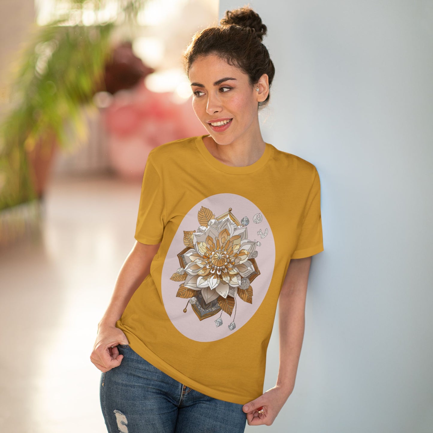 Organic T-shirt with Flower