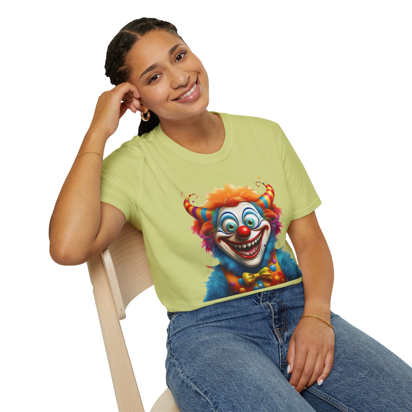 Clown Shirt, T Shirt with Clown, Funny Man Shirt, Tee Shirt with Funny Man, Circus Shirt, Shirt with Circus, Scary Man Shirt, Shirt with Scary Man