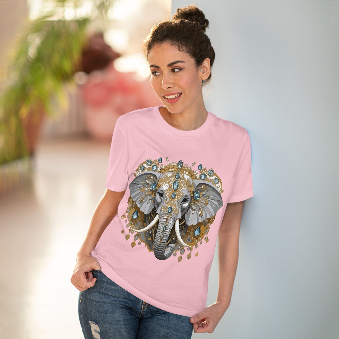 Organic T-shirt with Animals - Elephant