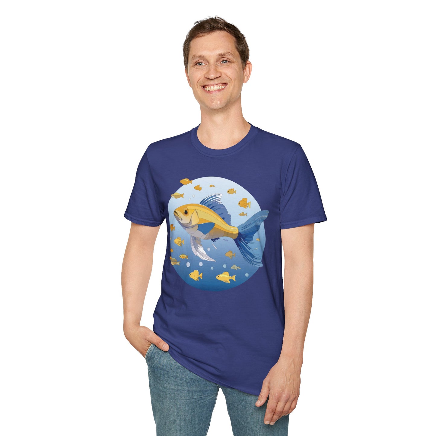 Fish Art Design Shirt, T Shirt with Fish, Graphic Shirt, Tee Shirt with Graphic Design, Shirt with Fish Graphic Art