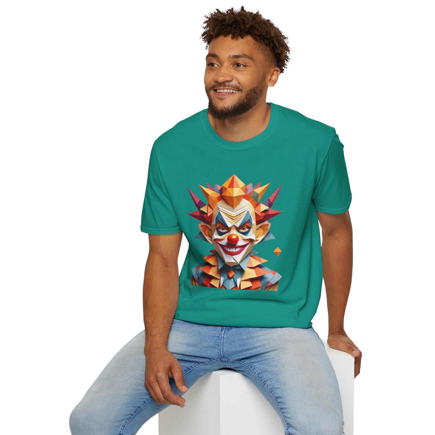 Clown Shirt, T Shirt with Clown, Funny Man Shirt, Tee Shirt with Funny Man, Circus Shirt, Shirt with Circus, Scary Man Shirt, Shirt with Scary Man