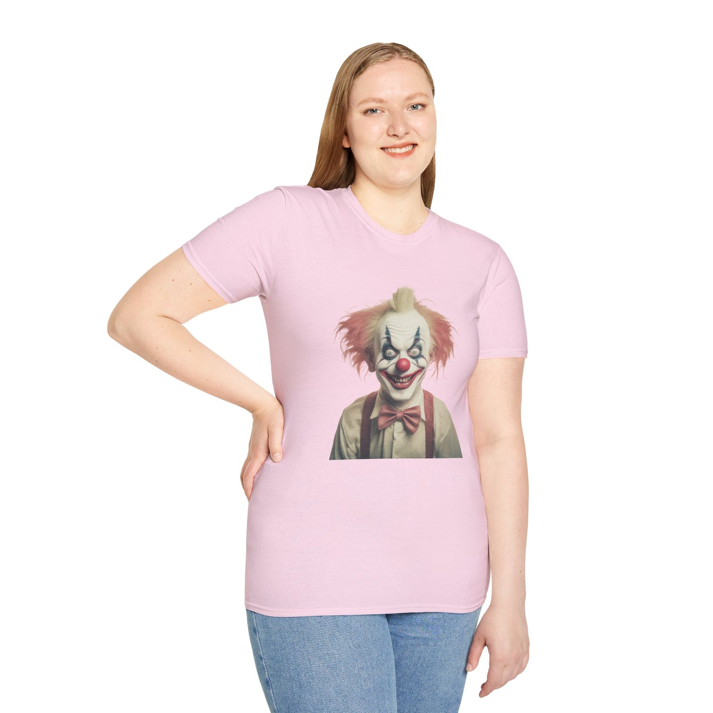 Clown Shirt, T Shirt with Clown, Funny Man Shirt, Tee Shirt with Funny Man, Circus Shirt, Shirt with Circus, Scary Man Shirt, Shirt with Scary Man