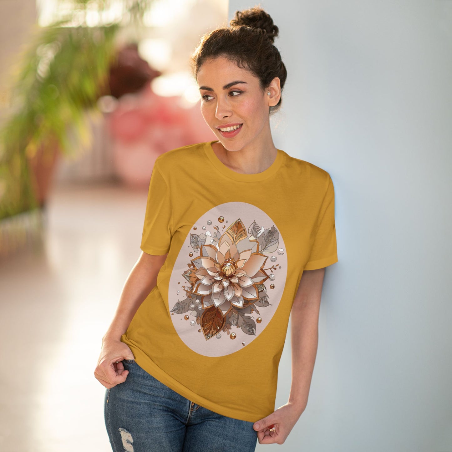 Organic T-shirt with Flower