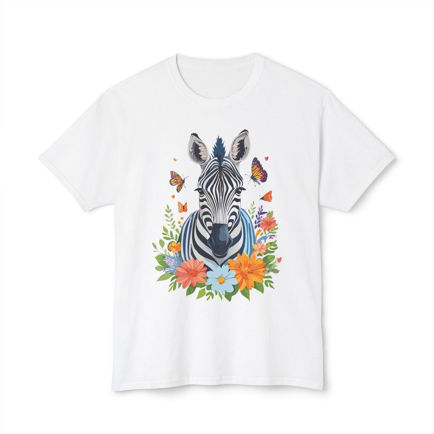 Zebra T-Shirt, Vintage Zebra Tee, Floral Tees, Zebra Art Design Shirt, Tee Shirt with Zebra 8