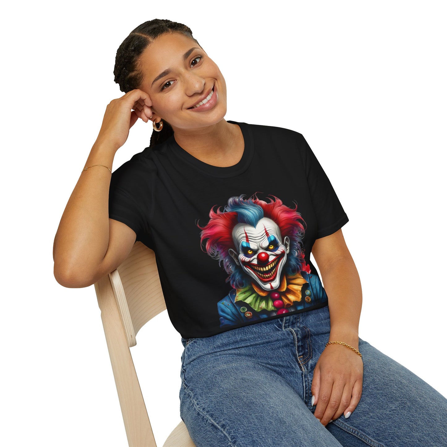 Clown Shirt, T Shirt with Clown, Funny Man Shirt, Tee Shirt with Funny Man, Circus Shirt, Shirt with Circus, Scary Man Shirt, Shirt with Scary Man