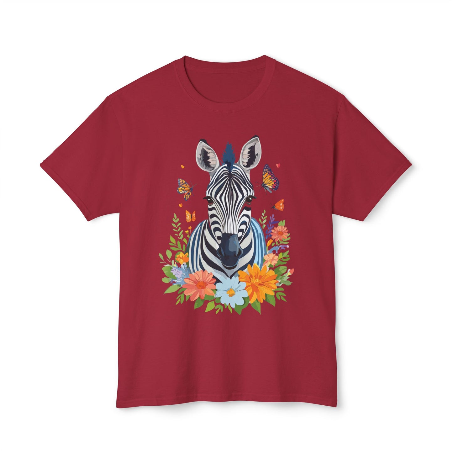Zebra T-Shirt, Vintage Zebra Tee, Floral Tees, Zebra Art Design Shirt, Tee Shirt with Zebra 8