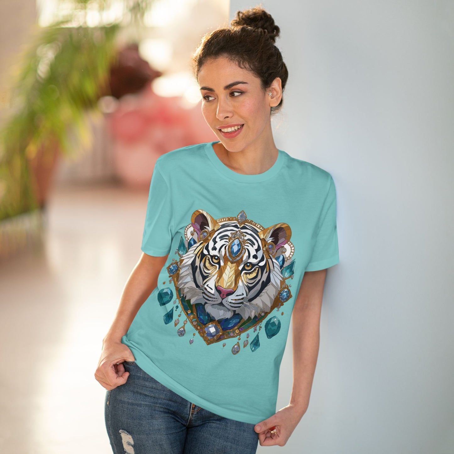 Organic T-shirt with Animals - Tiger