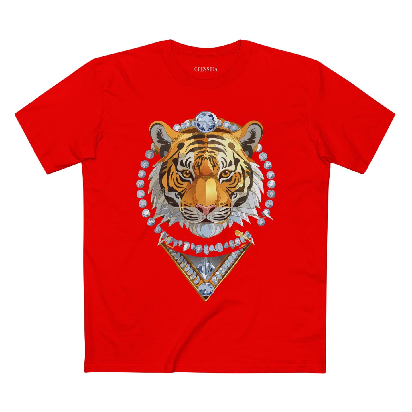 Unisex Premium Cotton Tee Shirt Featuring Antique Animal Medallion Art