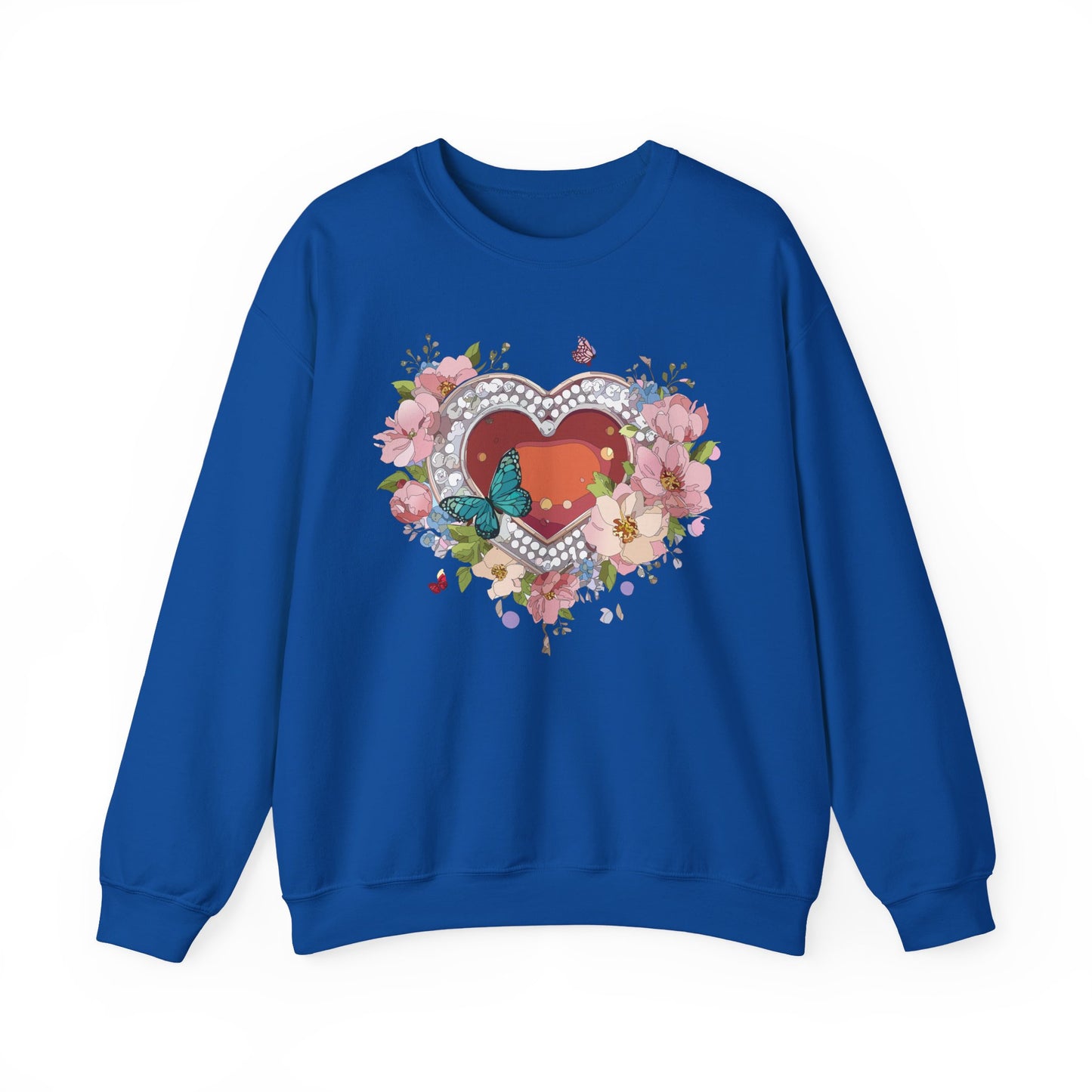 Floral Heart Sweatshirt, Floral Love Sweatshirt, Valentine's Day Sweatshirt, Heart Floral Sweatshirt