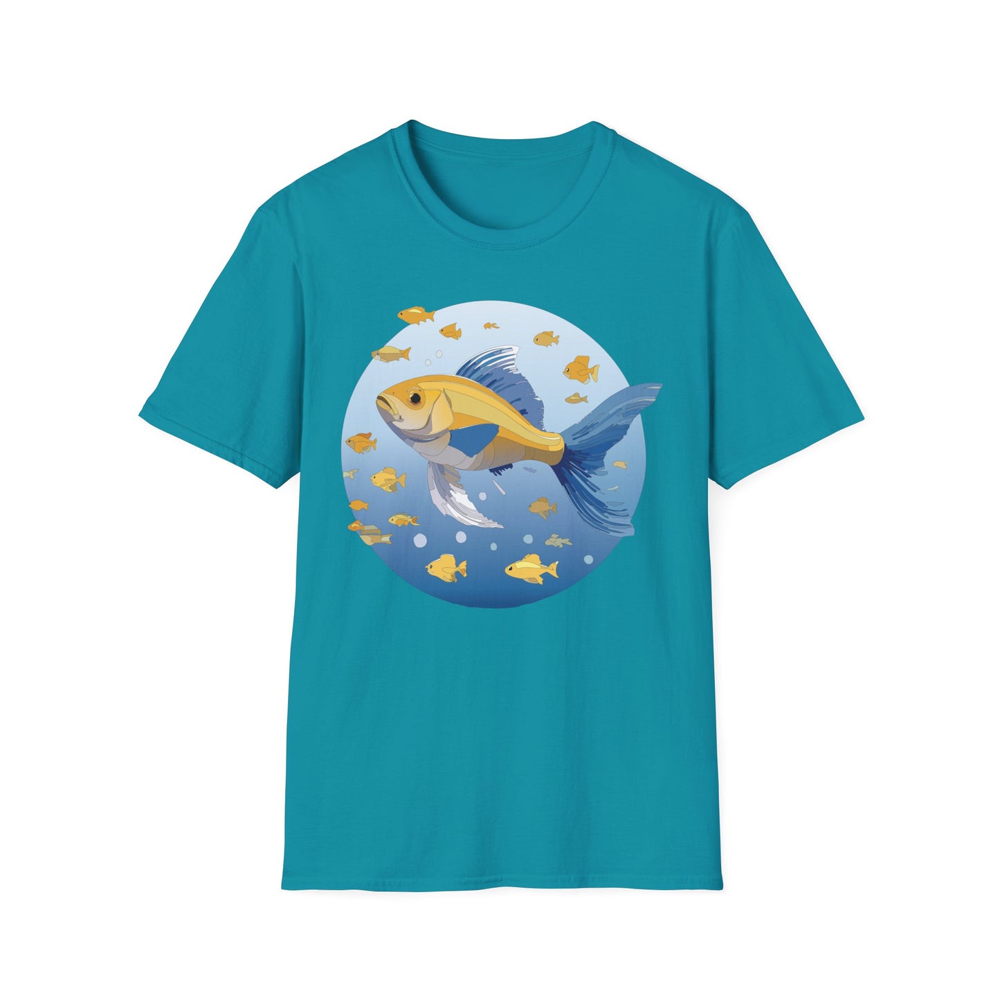 Fish Art Design Shirt, T Shirt with Fish, Graphic Shirt, Tee Shirt with Graphic Design, Shirt with Fish Graphic Art