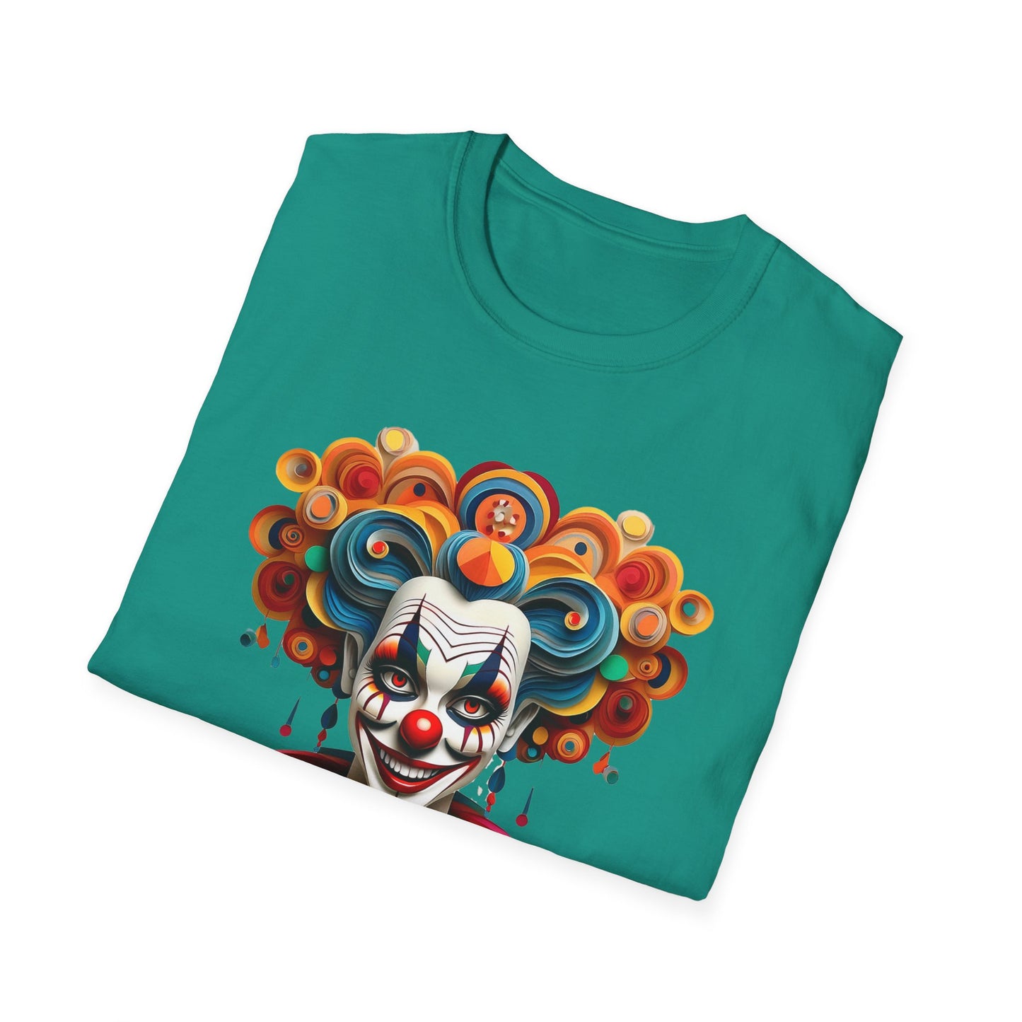 Clown Shirt, T Shirt with Clown, Funny Man Shirt, Tee Shirt with Funny Man, Circus Shirt, Shirt with Circus, Scary Man Shirt, Shirt with Scary Man