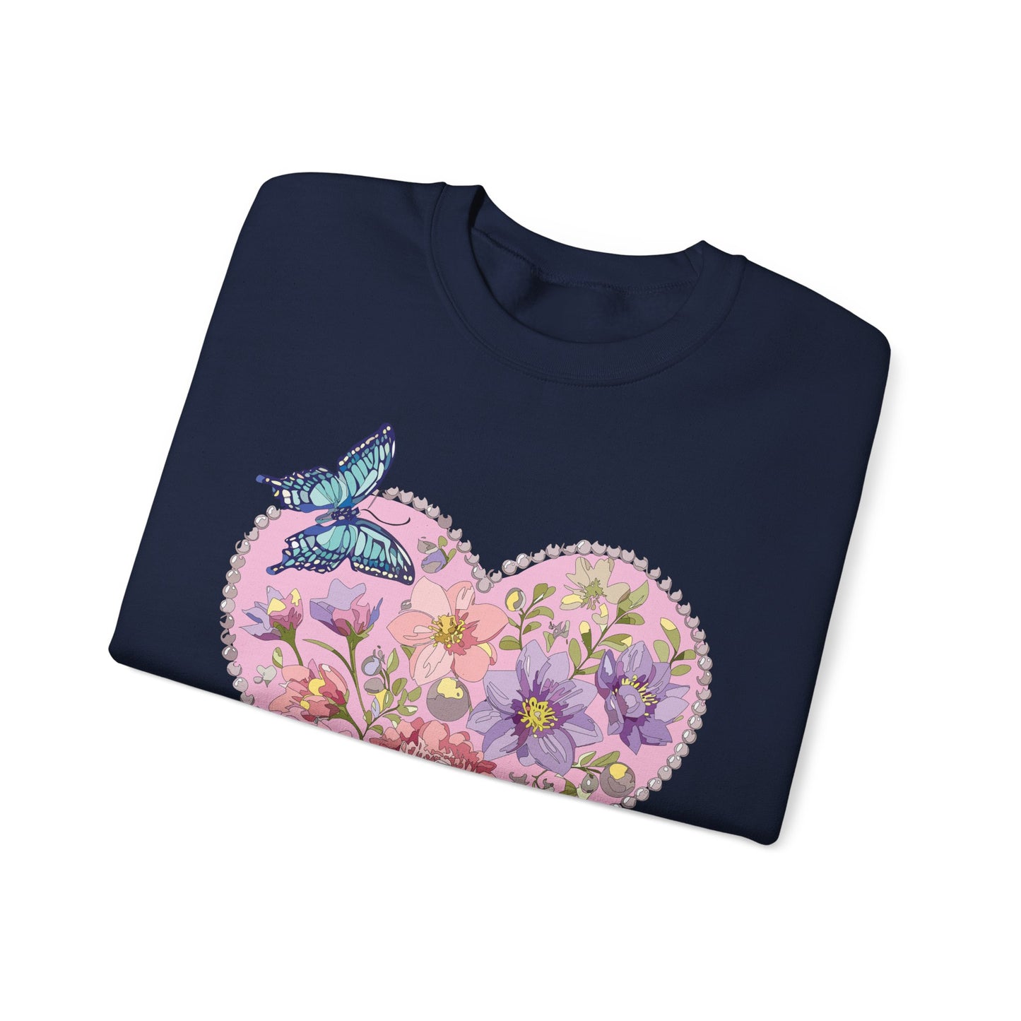 Floral Heart Sweatshirt, Floral Love Sweatshirt, Valentine's Day Sweatshirt, Heart Floral Sweatshirt