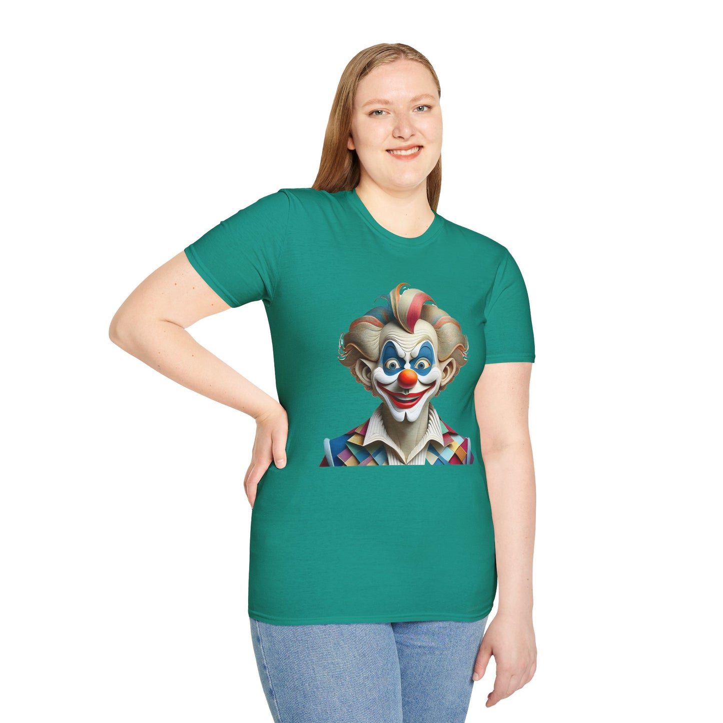 Clown Shirt, T Shirt with Clown, Funny Man Shirt, Tee Shirt with Funny Man, Circus Shirt, Shirt with Circus, Scary Man Shirt, Shirt with Scary Man