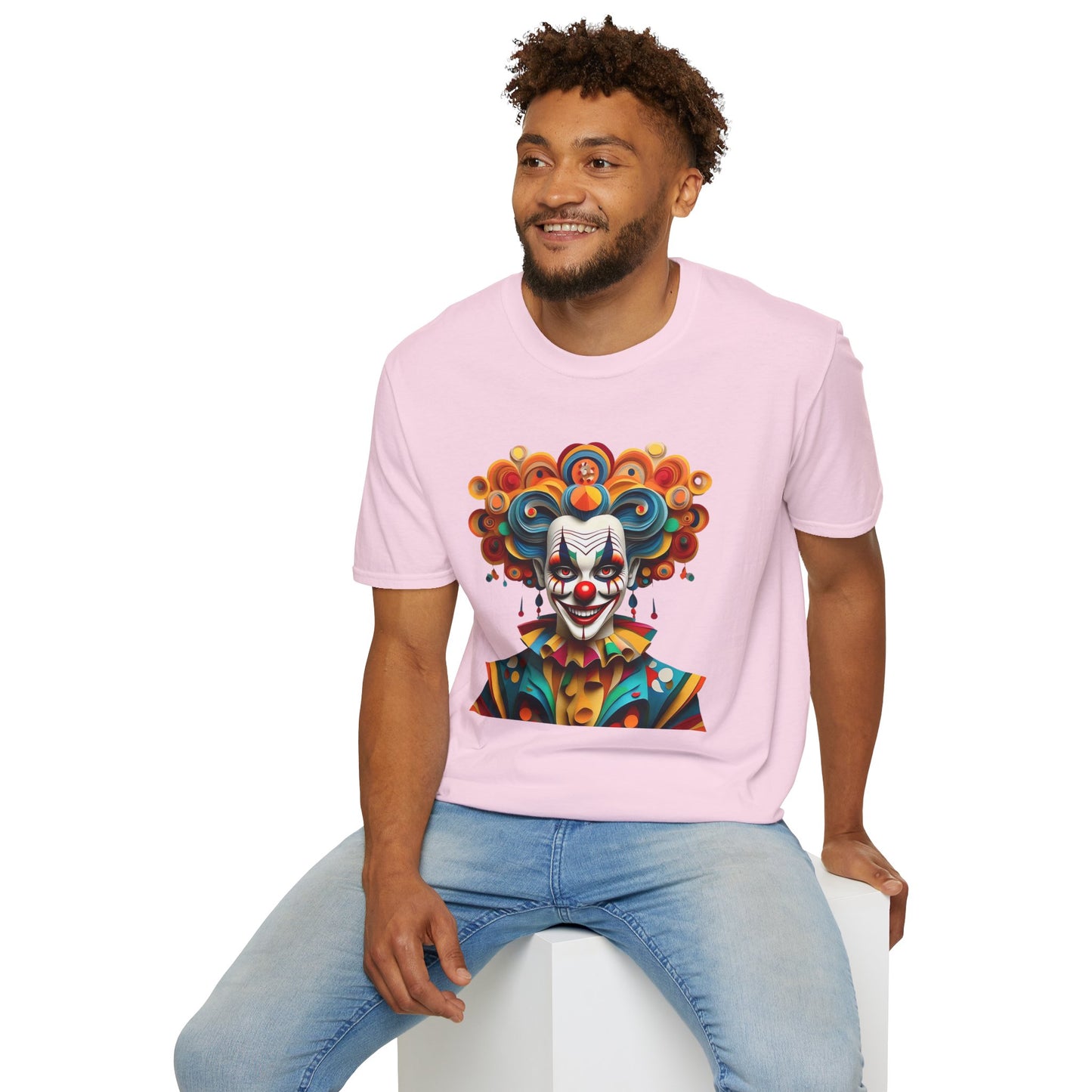 Clown Shirt, T Shirt with Clown, Funny Man Shirt, Tee Shirt with Funny Man, Circus Shirt, Shirt with Circus, Scary Man Shirt, Shirt with Scary Man