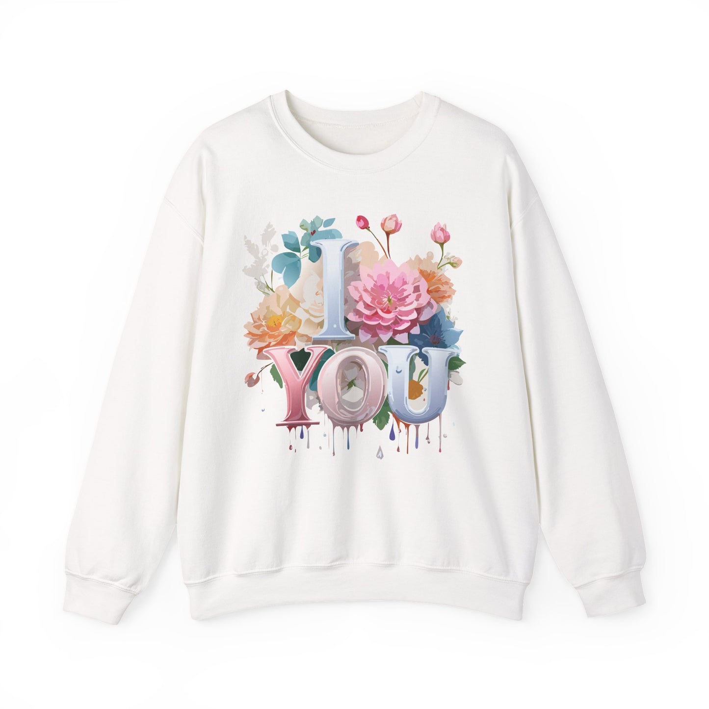 Floral Love Sweatshirt, Valentine's Day Sweatshirt, Love Flower Sweatshirt