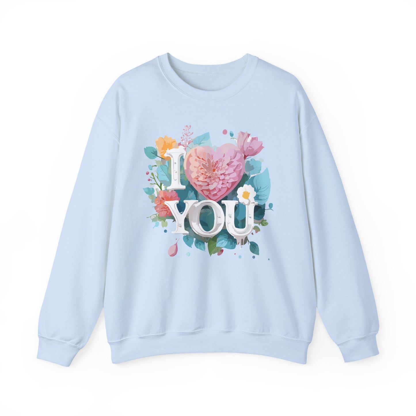 Floral Love Sweatshirt, Valentine's Day Sweatshirt, Love Flower Sweatshirt