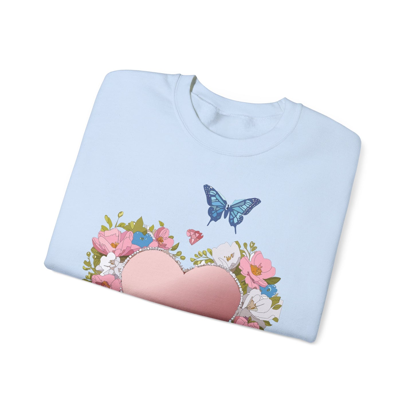 Floral Heart Sweatshirt, Floral Love Sweatshirt, Valentine's Day Sweatshirt, Heart Floral Sweatshirt