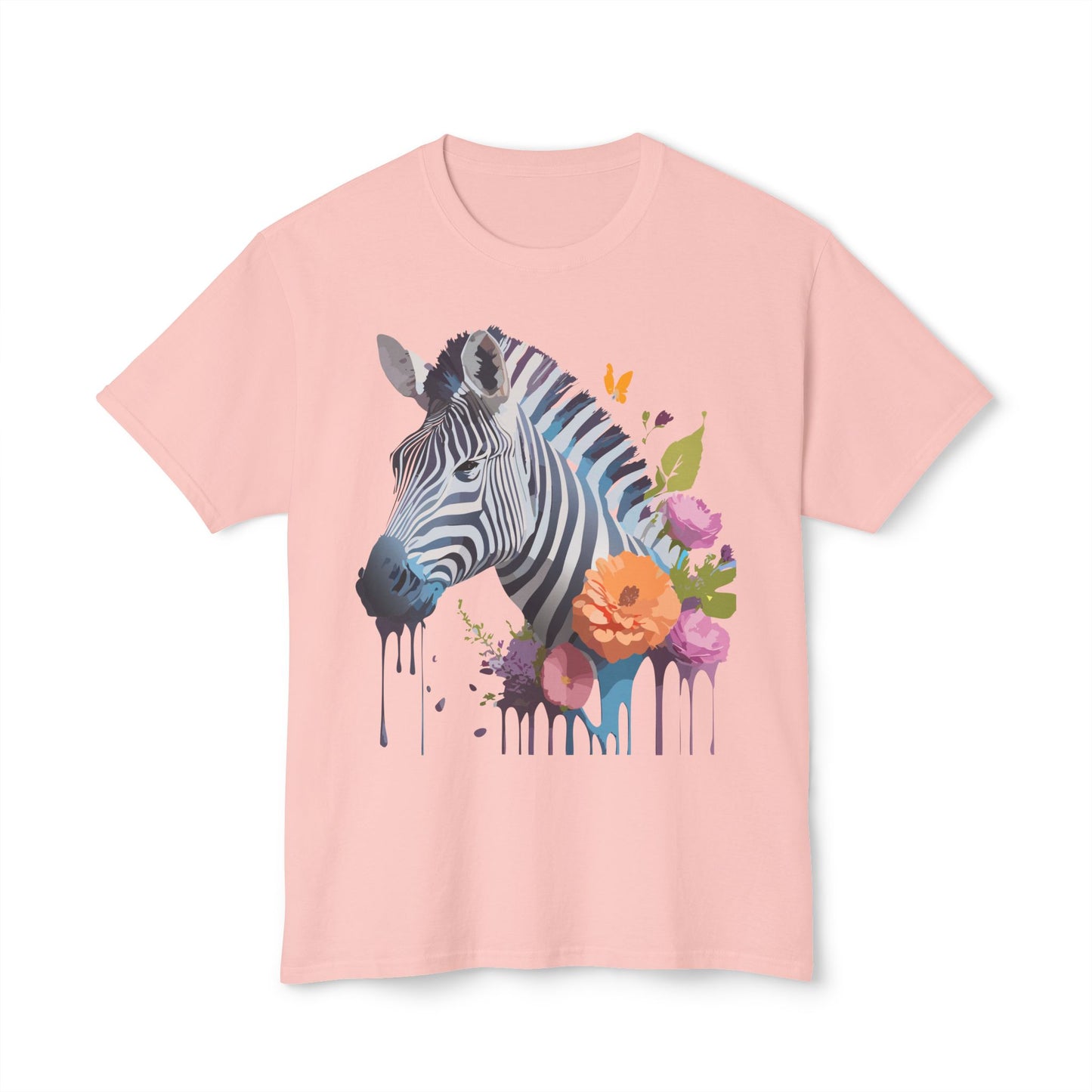 Zebra T-Shirt, Vintage Zebra Tee, Floral Tees, Zebra Art Design Shirt, Tee Shirt with Zebra 9