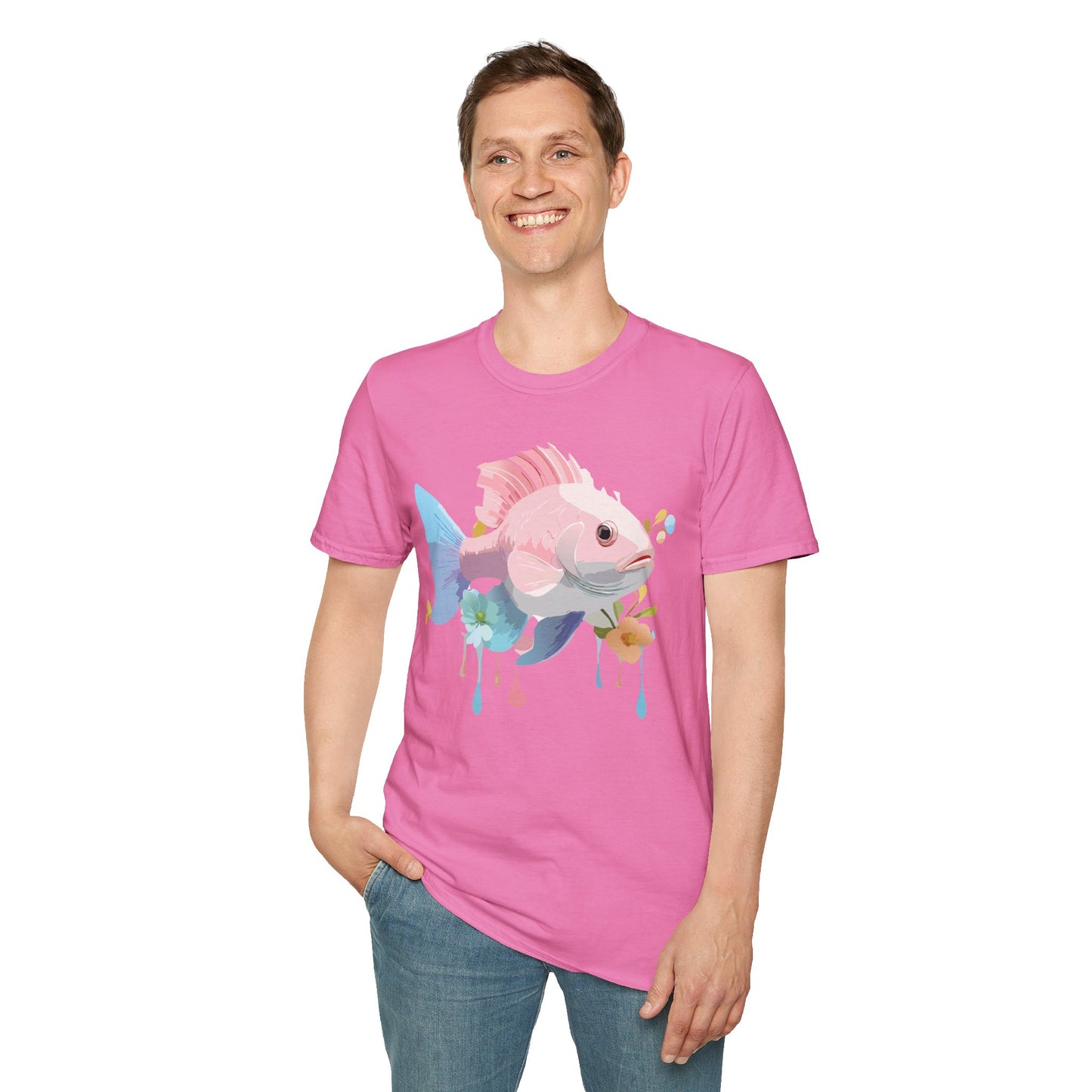 Fish Art Design Shirt, T Shirt with Fish, Graphic Shirt, Tee Shirt with Graphic Design, Shirt with Fish Graphic Art
